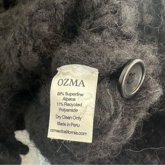 NWT Ozma Bell Hand Knit Cardigan in Alpaca Blend in Black size M/L - Picture 13 of 13